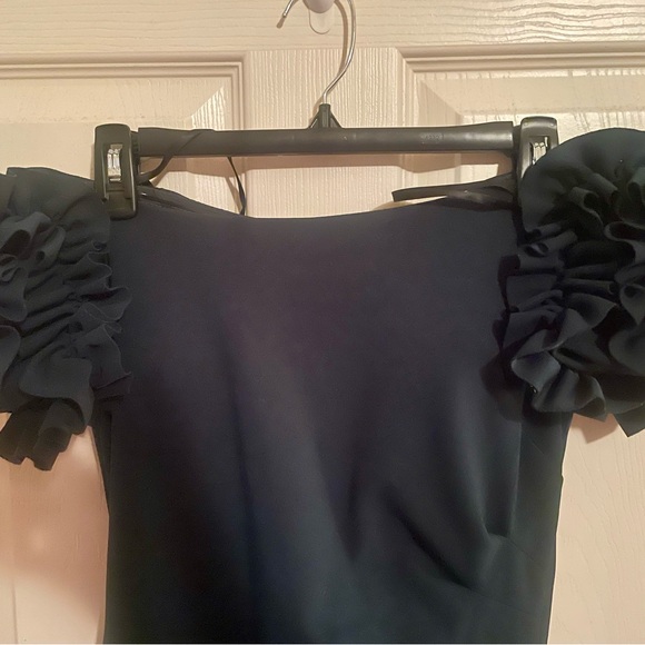 Women's Off-The-Shoulder Scuba Crepe Midi Dress - Picture 3 of 9